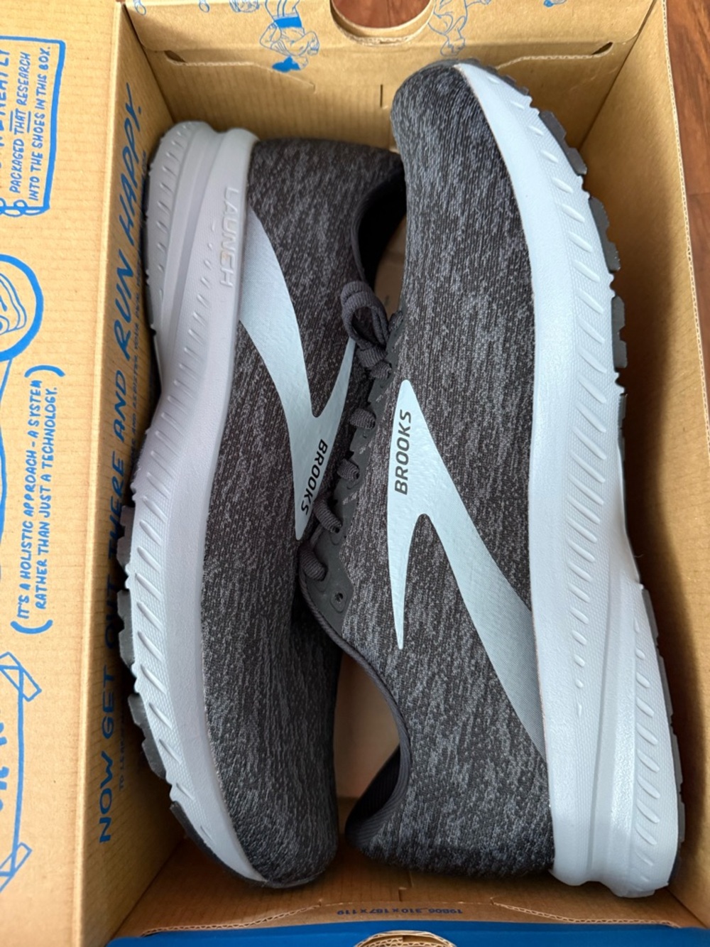Brooks ghost 13 Men's Gray & Light Blue Running Shoes